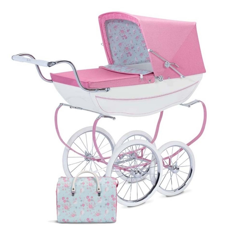 miniature silver cross pram