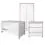 Tutti Bambini Modena 3 Piece Room Set-Grey Ash and White