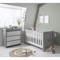 Tutti Bambini Modena 2 Piece Room Set - Ash Grey and White + FREE Fibre Cotbed Mattress Worth £79!