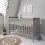 Tutti Bambini Rio Cot Bed Bundle Including Cot Top Changer & Mattress-White/Dove Grey