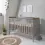 Tutti Bambini Rio Cot Bed Bundle Including Cot Top Changer & Mattress-White/Dove Grey