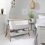 Tutti Bambini CoZee Bedside Crib-Oak/Silver