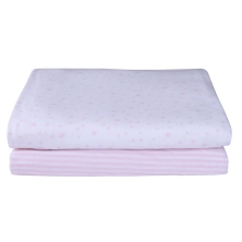 Clair De Lune Pack of 2 Fitted Cot Bed Sheets - Pink