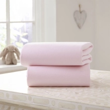 Clair De Lune 2 Pack Cotton Fitted Pram/Crib Sheets - Pink