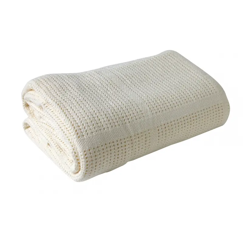 Clair De Lune Cellular Pram Blanket- Cream