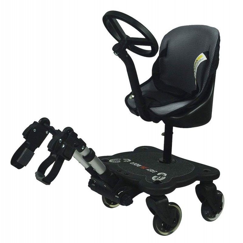 buggy board seat with straps