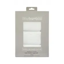 Little Bamboo Pack of 3 Towelling Washers Pack - White