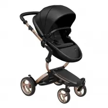 Mima Xari Single Pushchair With Rose Gold Chassis - Black/Black
