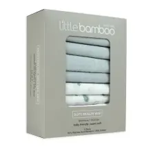 Little Bamboo 8 Pack Muslin Squares - Whisper