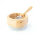 eco rascals Bamboo Suction Bowl & Spoon Set-Grey