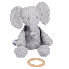 Nattou Tembo Cuddly Knitted Cotton Elephant - Grey