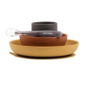 Nattou Silicone 4pc Tableware Set - Ochre