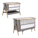 Tutti Bambini Cozee XL Bedside Crib & Cot Bundle - Oak/Charcoal