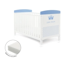 Obaby Grace Inspire Cot Bed & Fibre Mattress - Little Prince