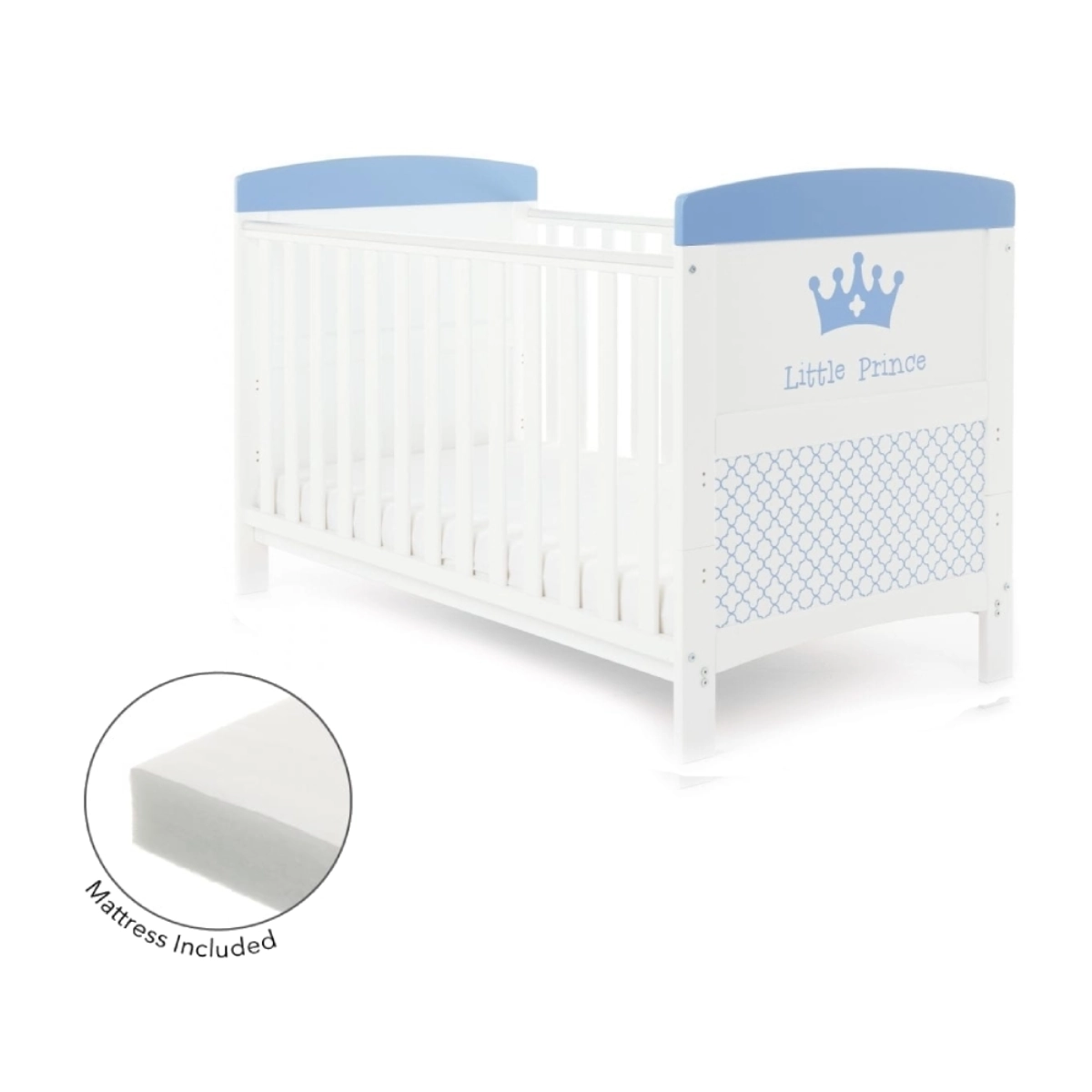 Obaby Grace Inspire Cot Bed Fibre Mattress Little Prince