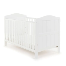 Obaby Whitby Cot Bed & Foam Mattress - White