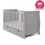 Obaby Stamford Classic Sleigh Cot Bed & Cot Top Changer-Warm Grey