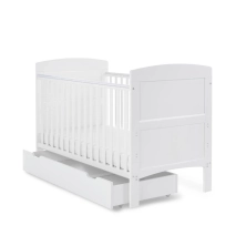 Obaby Grace Cot Bed & Under Drawer - White