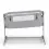 Kinderkraft Neste Up Bedside Travel Baby Cot-Grey Light Melange 