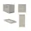 Obaby Nika 3 Piece Room Set & Underdrawer-White Wash