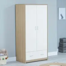 Babymore Luno/Veni 2 Door Wardrobe - White/Oak