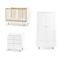 SnuzKot Skandi 3 Piece Nursery Furniture Set - Natural