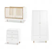 SnuzKot Skandi 3 Piece Nursery Furniture Set - Natural