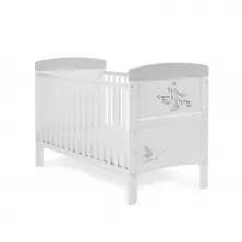 Obaby Grace Inspire Cotbed Guess How Much I Love You Scribble - Grey