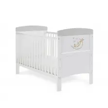 Obaby Grace Inspire Guess How Much I Love You To the Moon and Back Cotbed - Grey