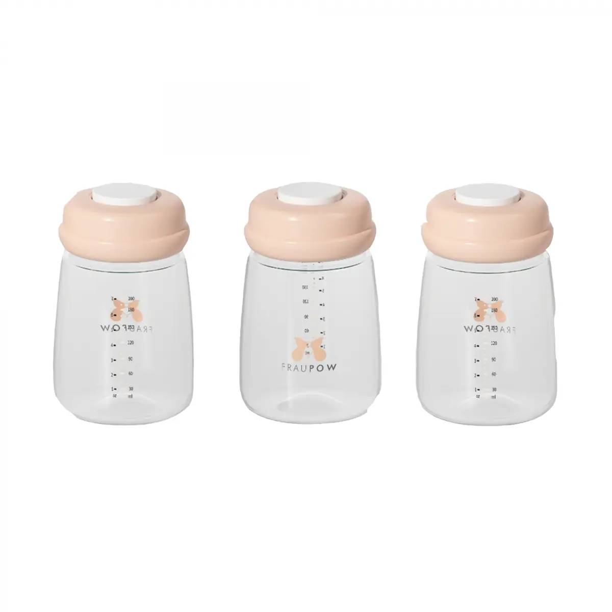 Fraupow Breast Milk Storage Feeding Bottles Pack of 3