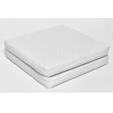 Ventalux Non Allergenic Fibre Quilt Covered Folding Travel Cot Mattress - White (119 x 59)