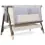 Tutti Bambini CoZee Luxe Bedside Crib-Walnut/Blush