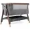 Tutti Bambini CoZee Luxe Bedside Crib-Walnut/Cream