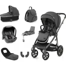 BabyStyle Oyster 3 Gun Metal Finish Luxury 7 Piece Bundle - Fossil (Clearance)