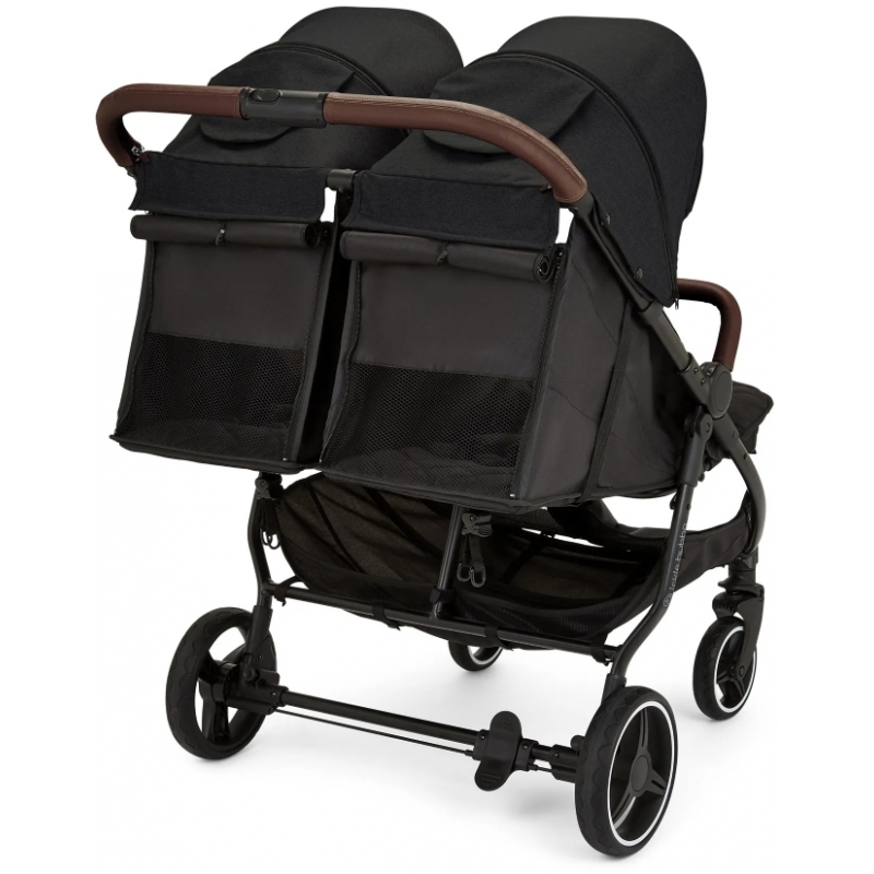 Ickle Bubba Venus Prime Double Stroller-Black/Tan