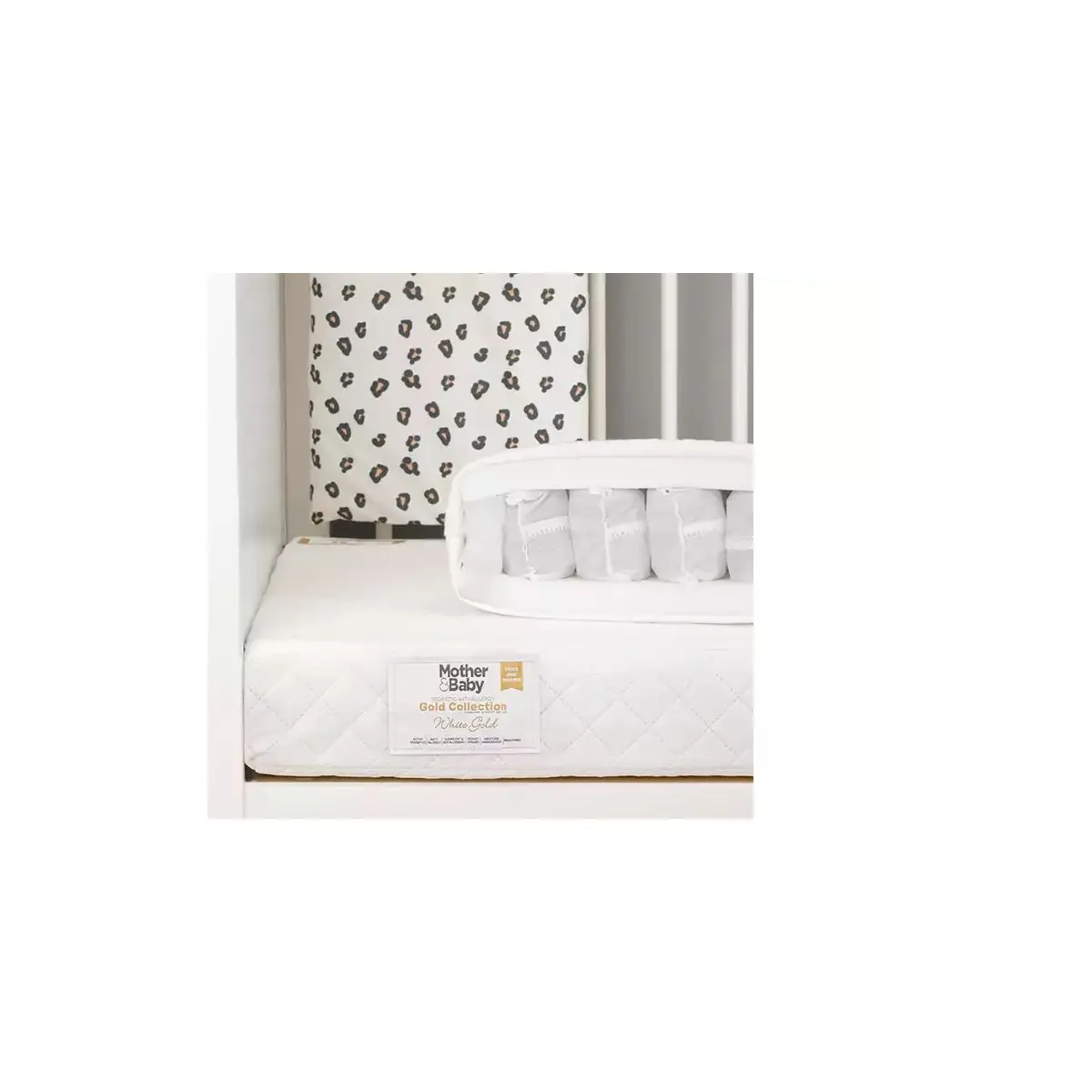 Mother Baby Gold Anti Allergy Pocket Spring Cot Mattress 120 x 60