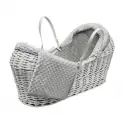 Kinder Valley Grey Dimple ---White Pod Moses Basket 