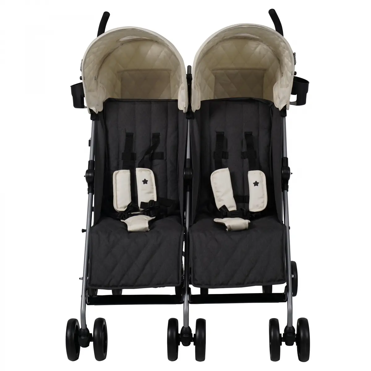 My babiie double stroller cream hotsell