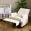 Obaby Madison Swivel Glider Recliner Chair-Oatmeal