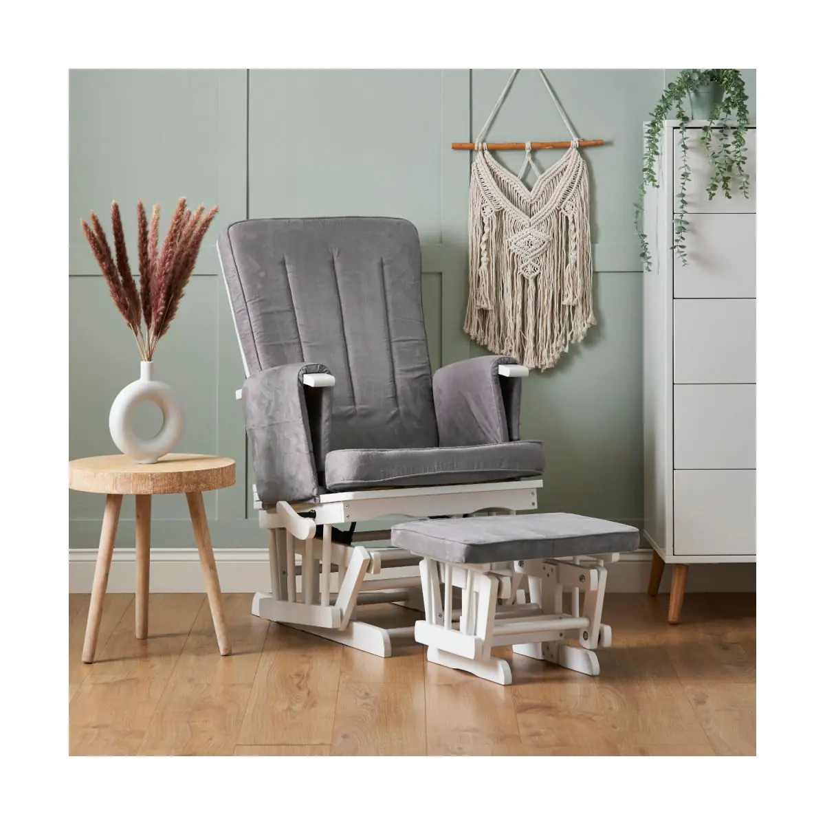 Obaby reclining glider clearance chair and stool