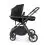 Ickle Bubba Cosmo Gunmetal Frame Travel System With Stratus i-Size Carseat & Isofix Base-Black