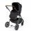 Ickle Bubba Cosmo Gunmetal Frame Travel System With Stratus i-Size Carseat & Isofix Base-Black