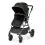 Ickle Bubba Cosmo Gunmetal Frame Travel System With Stratus i-Size Carseat & Isofix Base-Black