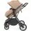 Ickle Bubba Cosmo Gunmetal Frame Travel System With Stratus i-Size Carseat & Isofix Base-Desert