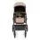 Ickle Bubba Cosmo Gunmetal Frame Travel System With Stratus i-Size Carseat & Isofix Base-Desert