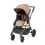 Ickle Bubba Cosmo Gunmetal Frame Travel System With Stratus i-Size Carseat & Isofix Base-Desert