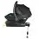 Ickle Bubba Stomp Luxe Black Frame Travel System With Stratus i-Size Carseat & Isofix Base-Midnight