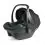 Ickle Bubba Stomp Luxe Black Frame Travel System With Stratus i-Size Carseat & Isofix Base-Midnight