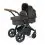 Ickle Bubba Stomp Luxe Black Frame Travel System With Stratus i-Size Carseat & Isofix Base-Charcoal Grey