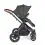 Ickle Bubba Stomp Luxe Black Frame Travel System With Stratus i-Size Carseat & Isofix Base-Charcoal Grey